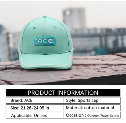 OEM personnalisé Ace Patch en caoutchouc PVC Logo Baseball Cap 6 Panneau Chapeaux de sport Gorras
