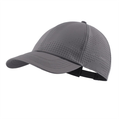Vente en gros de chapeaux de baseball à 6 panneaux unisexe laser perforé étanche à l'eau chapeau de golf chapeau de sport en maille