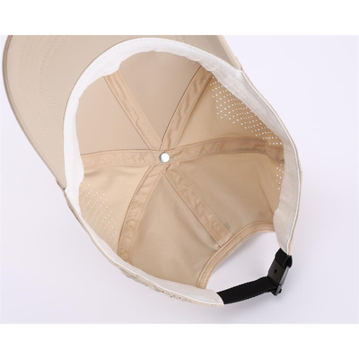 Vente en gros de chapeaux de baseball à 6 panneaux unisexe laser perforé étanche à l'eau chapeau de golf chapeau de sport en maille