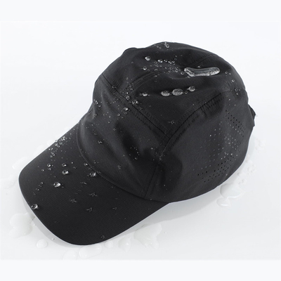 Chapeau de sport perforé coupe laser imperméable à l'eau de haute qualité chapeau de baseball de sport sec rapide