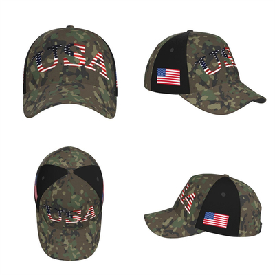 Lettres du drapeau américain, camouflage tactique, casquette de base-ball, classique, chapeaux de papa réglables pour hommes, femmes.
