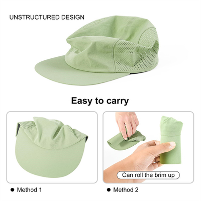 Chapeau de base-ball non structuré à bord plat, sec et rapide, chapeau de camping-car, chapeau de sport en plein air, pour hommes et femmes