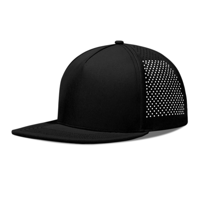 Cap de golf à laser à sec rapide Cap de snapback perforé à bord plat