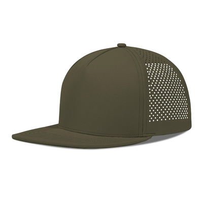 Cap de golf à laser à sec rapide Cap de snapback perforé à bord plat