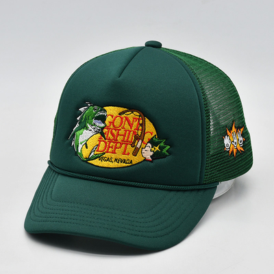 Embroidery personnalisé 5 panneaux en mousse Caps de camion de haute qualité Caps de camion de corde avec logo