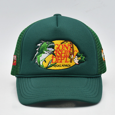 Embroidery personnalisé 5 panneaux en mousse Caps de camion de haute qualité Caps de camion de corde avec logo