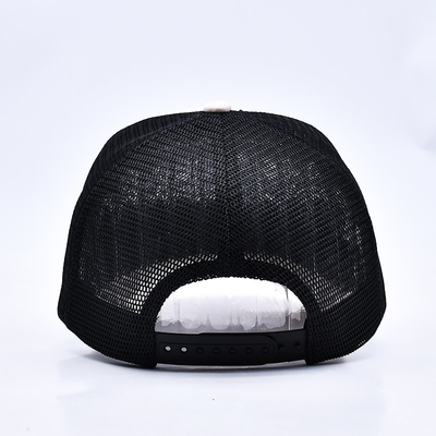 Chapeau de camionneur à la corde brodée 3D à profil élevé Logo personnalisé Maillage arrière chapeau de camionneur