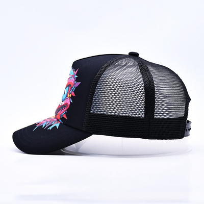 Logo personnalisé 5 Panneau Trucker Cap en gros réglable Snapback Trucker Hat fournisseur
