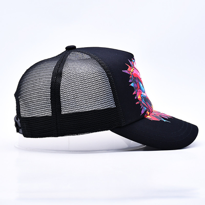 Logo personnalisé 5 Panneau Trucker Cap en gros réglable Snapback Trucker Hat fournisseur