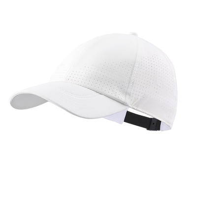 Vente en gros de chapeaux de baseball à 6 panneaux unisexe laser perforé étanche à l'eau chapeau de golf chapeau de sport en maille