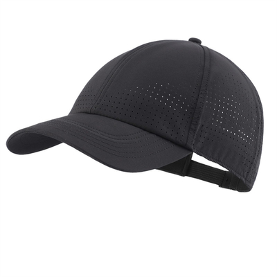 Vente en gros de chapeaux de baseball à 6 panneaux unisexe laser perforé étanche à l'eau chapeau de golf chapeau de sport en maille