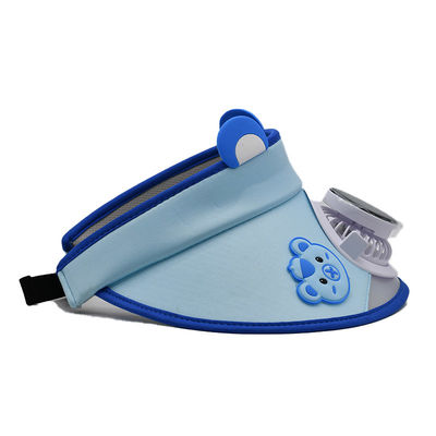 Gros de Corée mignon Petit ours Chapeau de ventilateur solaire pour enfants sur mesure pour enfants en plein air Garçons filles Ombrelle de soleil Cartoon Large bord de soleil Visor Chapeau