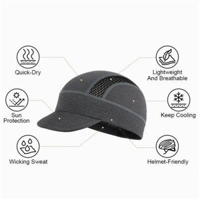 Casquette de cyclisme personnalisée Séchage rapide Respirant Anti-transpiration Casquette de sport Absorbant Respirant Sous casques Fine