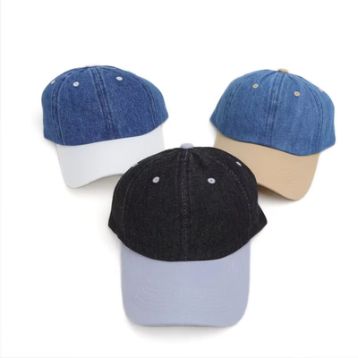 Casquette de baseball noire délavée pour homme, personnalisée avec logo, en coton délavé à l'acide, style vintage, réglable, en jean, pour le sport
