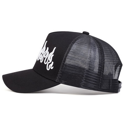 Chapeau de style Flame Street réglable en hip hop brodé en snapback courbe bord de camionnette en maille chapeau de sport