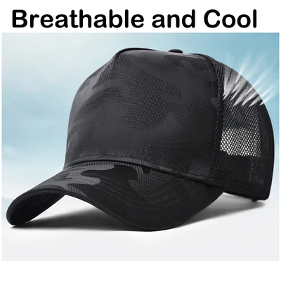 Casquette de baseball unie surdimensionnée pour hommes et femmes, chapeau de camionneur en maille design personnalisé, pour grosse tête, tendance pour le sport et les loisirs