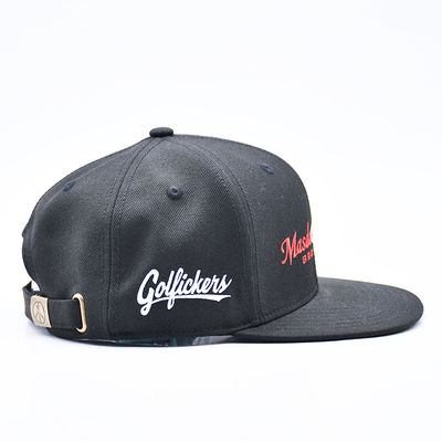 Logo de broderie personnalisé à bord plat Sports Hip Hop Snapback Chapeau de base-ball pour hommes