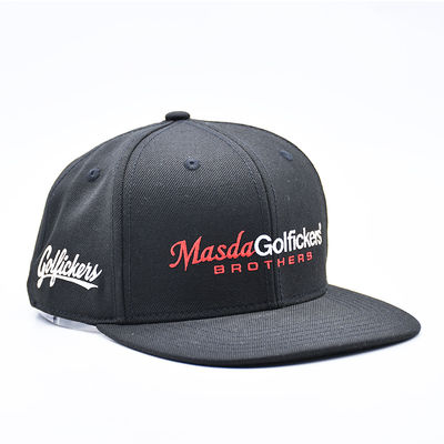 Logo de broderie personnalisé à bord plat Sports Hip Hop Snapback Chapeau de base-ball pour hommes