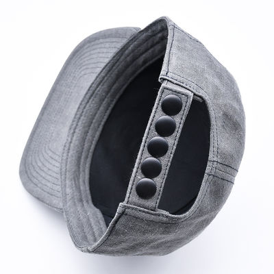 7 Panneau personnalisé Cap en arrière brodé Gorras structurés à bord plat Cap en arrière