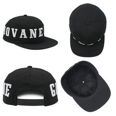 Casquette Hip Hop Snapback à Visière Plate 6 Panneaux de Haute Qualité, Casquette Snapback Broderie 3D Personnalisée, Fournisseur de Casquettes Snapback