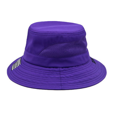 Chapeau à seau violet Fabricant Logo de broderie personnalisé Confortable design extérieur Chapeau à seau de coton