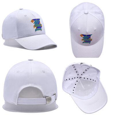 Oem Custom Logo White Baseball Caps Wholesale Adjustable Embroidery Curved Fitted Unisex Sports Cap Hats