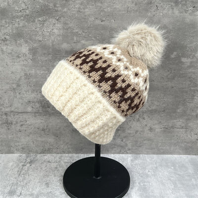 Bonnet Pompon Bonnet d'hiver chaud extensible pour hommes femmes unisexe Sports activités de plein air Beanies avec logo personnalisé