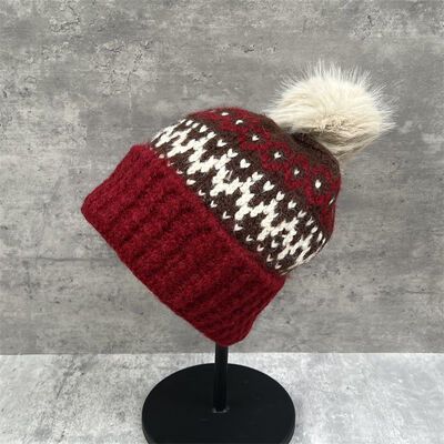 Bonnet Pompon Bonnet d'hiver chaud extensible pour hommes femmes unisexe Sports activités de plein air Beanies avec logo personnalisé