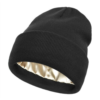 Chapeau à bonnet tricoté Chapeau acrylique en laine polyester chapeau mérino pour adultes circonférence chapeau d'hiver léger respirable