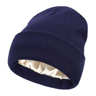 Chapeau à bonnet tricoté Chapeau acrylique en laine polyester chapeau mérino pour adultes circonférence chapeau d'hiver léger respirable