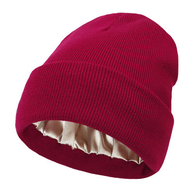 Chapeau à bonnet tricoté Chapeau acrylique en laine polyester chapeau mérino pour adultes circonférence chapeau d'hiver léger respirable