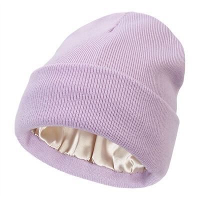 Chapeau à bonnet tricoté Chapeau acrylique en laine polyester chapeau mérino pour adultes circonférence chapeau d'hiver léger respirable