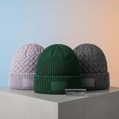 Couleurs personnalisables Unisexe bonnet à tricots avec chapeau pour adultes Circonférence pour la chaleur hivernale