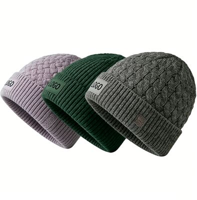 Couleurs personnalisables Unisexe bonnet à tricots avec chapeau pour adultes Circonférence pour la chaleur hivernale