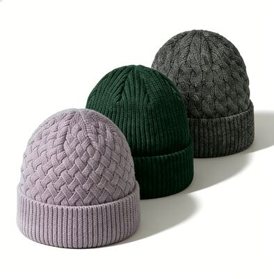 Couleurs personnalisables Unisexe bonnet à tricots avec chapeau pour adultes Circonférence pour la chaleur hivernale