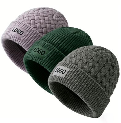 Couleurs personnalisables Unisexe bonnet à tricots avec chapeau pour adultes Circonférence pour la chaleur hivernale
