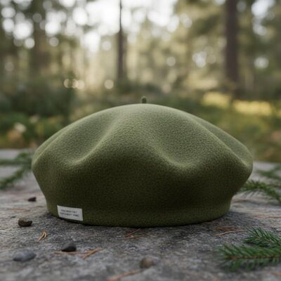 Chapeau classique en béret vert avec une grande durabilité, lavage des mains, soin et polyvalence pour toutes les saisons