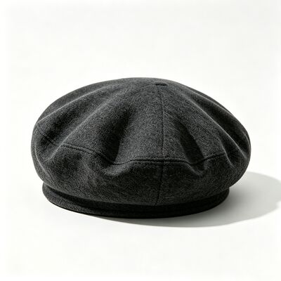 Chapeau béret gris foncé classique avec béret rembourré en feutre tissu mélangé de laine pour plus de confort et de durabilité chapeau quotidien confortable