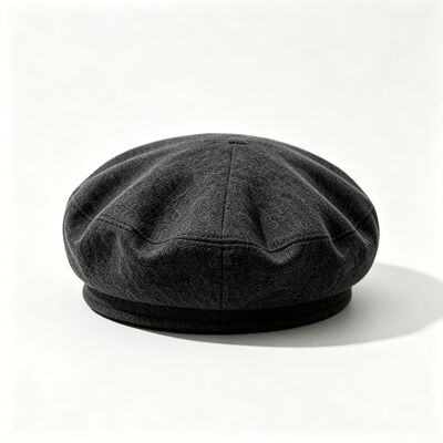 Chapeau béret gris foncé classique avec béret rembourré en feutre tissu mélangé de laine pour plus de confort et de durabilité chapeau quotidien confortable