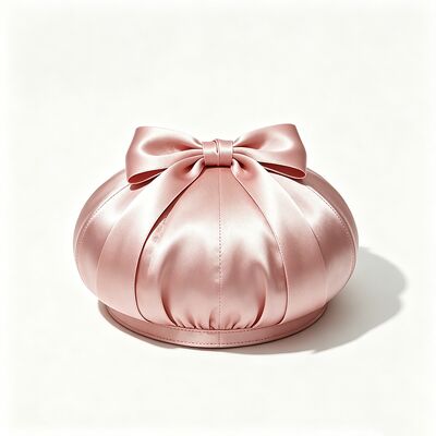 Chapeau élégant en satin rose avec tissu 150 grammes léger et taille personnalisée pour le port occasionnel