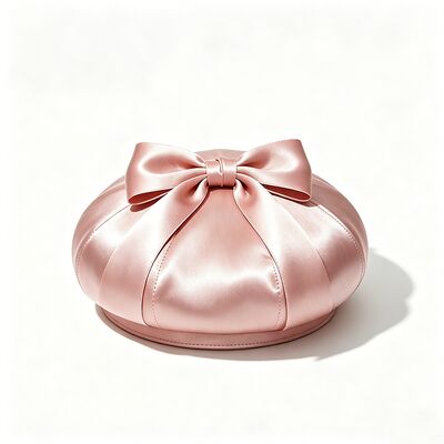 Chapeau élégant en satin rose avec tissu 150 grammes léger et taille personnalisée pour le port occasionnel