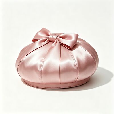 Chapeau élégant en satin rose avec tissu 150 grammes léger et taille personnalisée pour le port occasionnel
