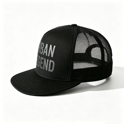 Logo d'impression à écran 5 Panneau Trucker Cap Unisexe Confortable Idéal pour toutes les saisons Coupe de tête légère réglable