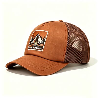Capuchon de camionneur en coton Sweatband avec 6 ou yeux personnalisés panneaux en maille durables réglable fermeture snapback parfait pour les activités de plein air