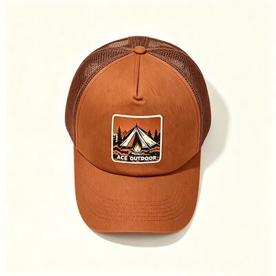 Capuchon de camionneur en coton Sweatband avec 6 ou yeux personnalisés panneaux en maille durables réglable fermeture snapback parfait pour les activités de plein air