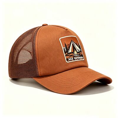 Capuchon de camionneur en coton Sweatband avec 6 ou yeux personnalisés panneaux en maille durables réglable fermeture snapback parfait pour les activités de plein air