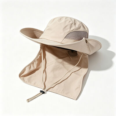 Chapeau de pêcheur durable avec tissu 100 % polyester recyclé et doublure 100 % polyester, idéal pour l'extérieur.