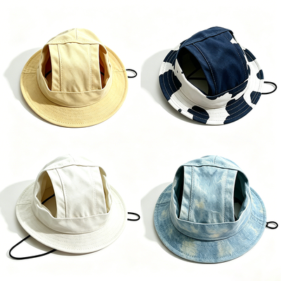 Casquette en coton confortable pour chat avec fermeture à sangle Velcro, parfaite pour les hôpitaux vétérinaires professionnels et les détaillants de soins pour animaux de compagnie