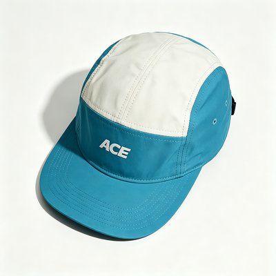 Chapeau de camping-car à 5 panneaux avec bandeau de sport en maille à bord plat, taille unique pour les activités de plein air