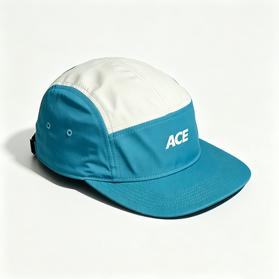 Chapeau de camping-car à 5 panneaux avec bandeau de sport en maille à bord plat, taille unique pour les activités de plein air